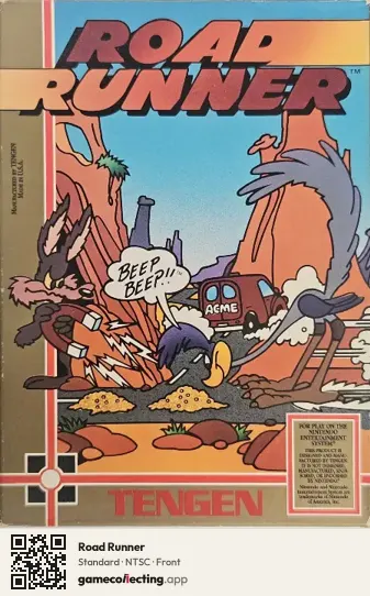 Road Runner Nintendo Entertainment System, NTSC box front