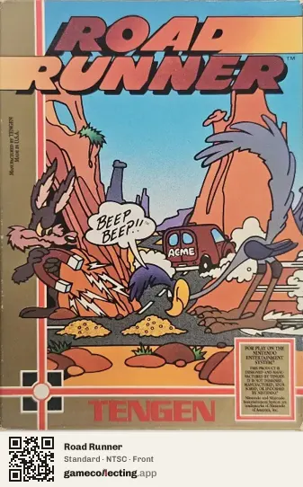 Road Runner Nintendo Entertainment System, NTSC box front