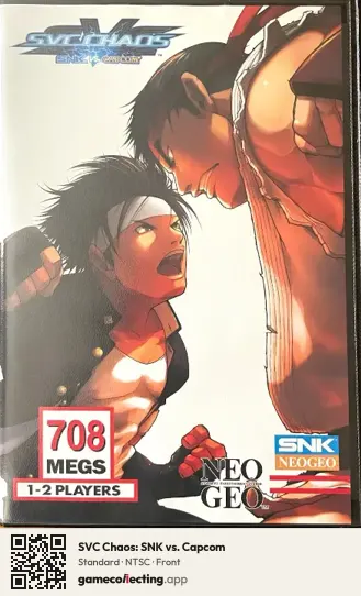 SVC Chaos: SNK vs. Capcom Neo Geo AES, NTSC box front