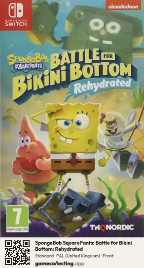 SpongeBob SquarePants: Battle for Bikini Bottom: Rehydrated Nintendo Switch, United Kingdom box front