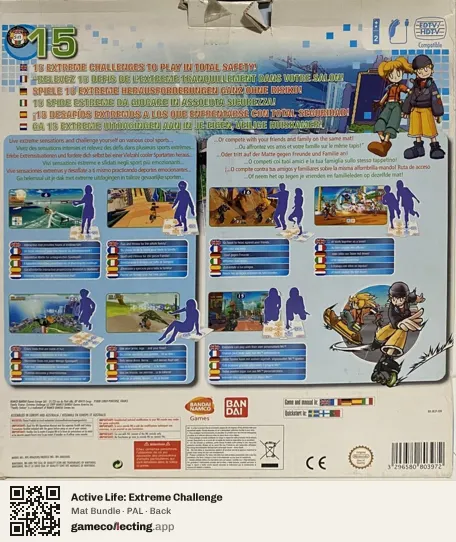 Active Life: Extreme Challenge Nintendo Wii, PAL box back