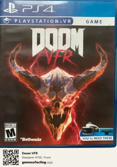 Doom VFR PlayStation 4, NTSC box front