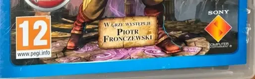Sorcery, the PEGI square on its front