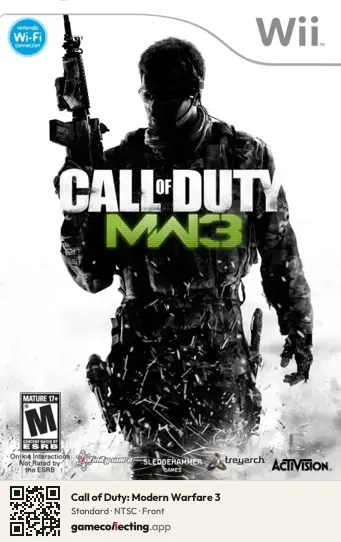 Call of Duty: Modern Warfare 3 Nintendo Wii, NTSC box front