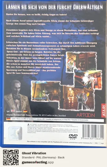 Ghost Vibration PlayStation 2, Germany box back