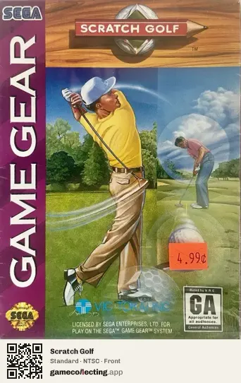 Scratch Golf Sega Game Gear, NTSC box front