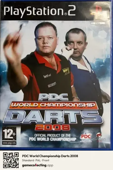 PDC World Championship Darts 2008 PlayStation 2, PAL box front
