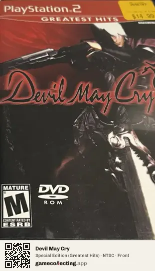 Devil May Cry PlayStation 2, NTSC box front