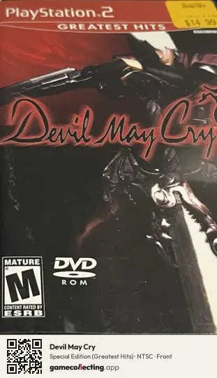 Devil May Cry PlayStation 2, NTSC box front