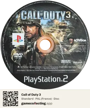 Call of Duty 3 PlayStation 2, PAL disc