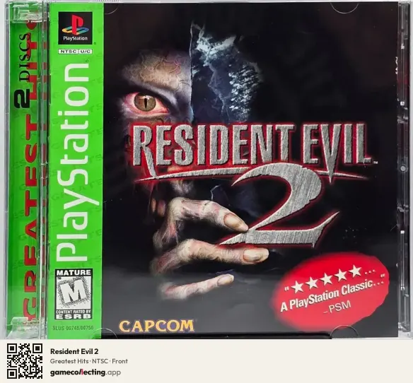 Resident Evil 2 PlayStation, NTSC box front