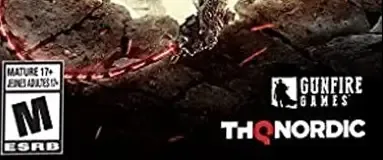 Darksiders III, the ESRB box on its front