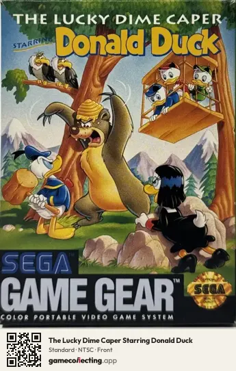 The Lucky Dime Caper Starring Donald Duck Sega Game Gear, NTSC box front