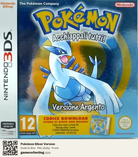 Pokémon Silver Version Nintendo 3DS, Italy box front