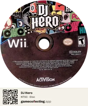 DJ Hero Nintendo Wii, NTSC disc