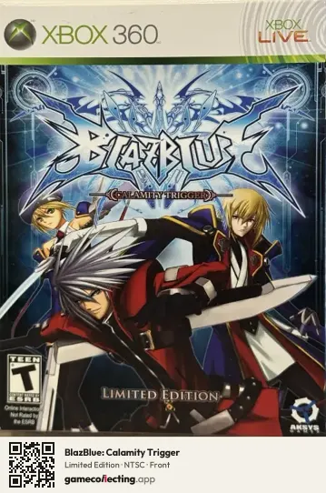 BlazBlue: Calamity Trigger Xbox 360, NTSC box front