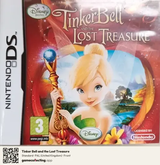 Tinker Bell and the Lost Treasure Nintendo DS, United Kingdom box front