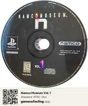 Namco Museum Vol. 1 PlayStation, NTSC disc