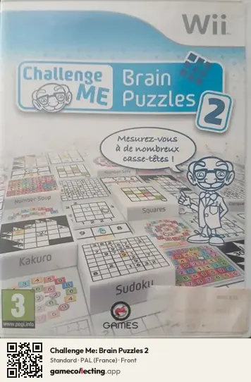 Challenge Me: Brain Puzzles 2 Nintendo Wii, France box front