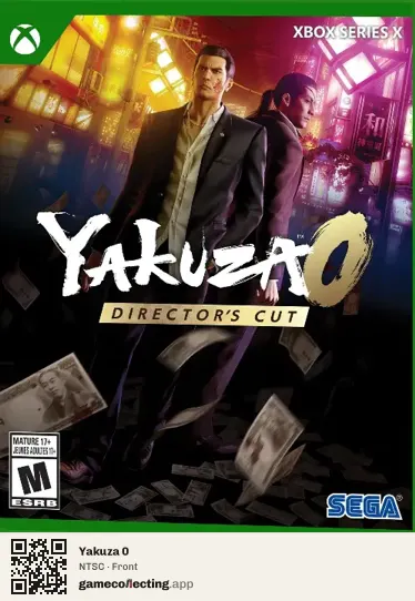 Yakuza 0 Xbox Series X, NTSC box front