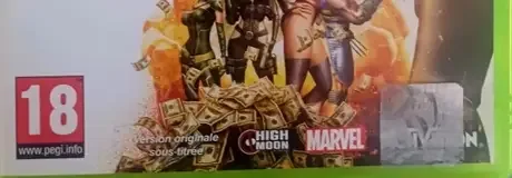 Deadpool, the PEGI square on its front