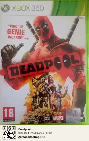 Deadpool Xbox 360, France box front