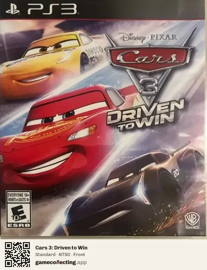 Cars 3: Driven to Win PlayStation 3, NTSC box front