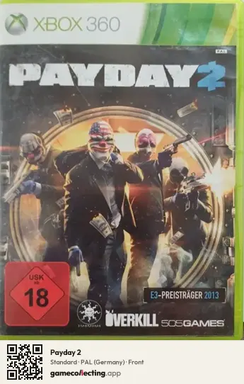 Payday 2 Xbox 360, Germany box front