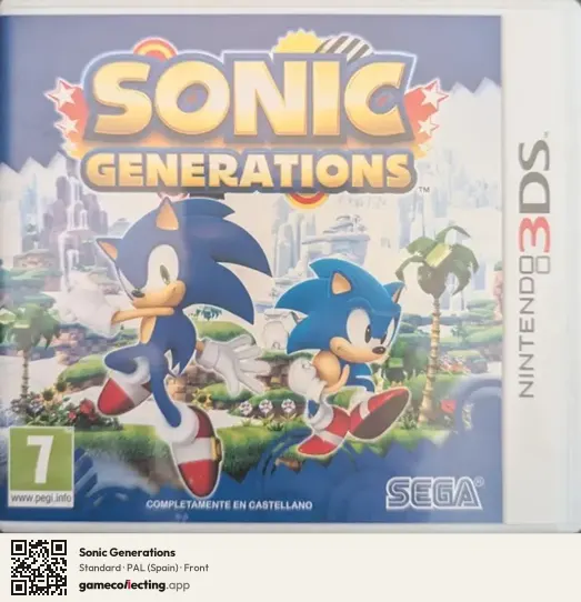 Sonic Generations Nintendo 3DS, Spain box front