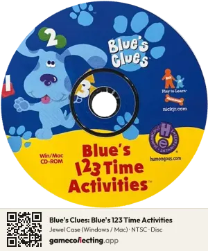 Blue's Clues: Blue's 123 Time Activities Computer, NTSC disc