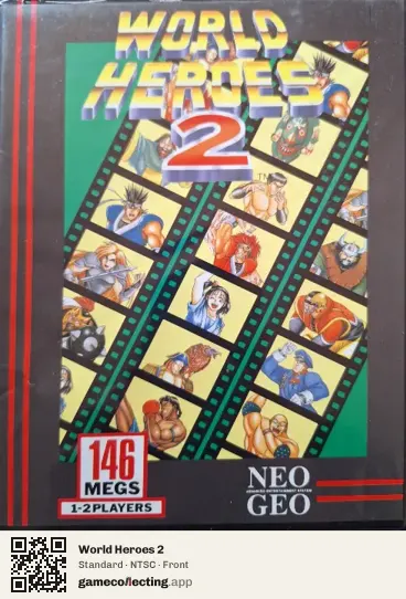 World Heroes 2 Neo Geo AES, NTSC box front