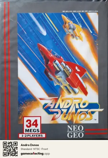 Andro Dunos Neo Geo AES, NTSC box front