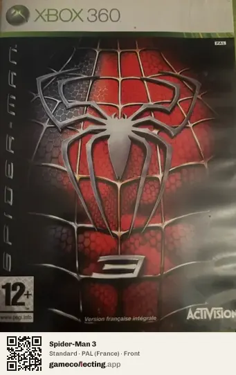 Spider-Man 3 Xbox 360, France box front