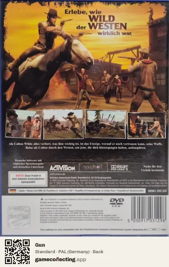 Gun PlayStation 2, Germany box back