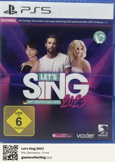 Let's Sing 2023 PlayStation 5, Germany box front