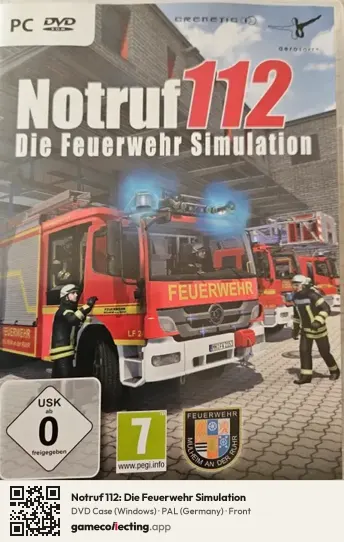 Notruf 112: Die Feuerwehr Simulation Computer, Germany box front