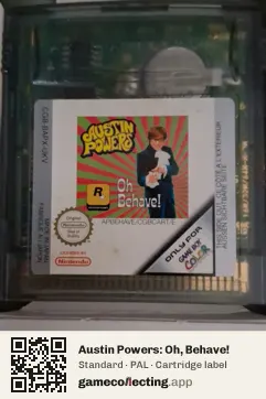 Austin Powers: Oh, Behave! Game Boy Color, PAL cartridge label