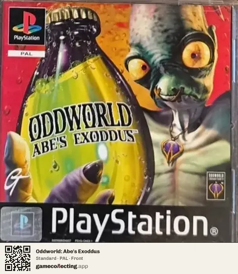 Oddworld: Abe's Exoddus PlayStation, PAL box front