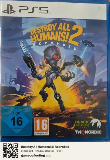 Destroy All Humans! 2: Reprobed PlayStation 5, Australia box front