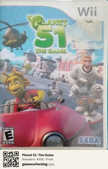 Planet 51: The Game Nintendo Wii, NTSC box front