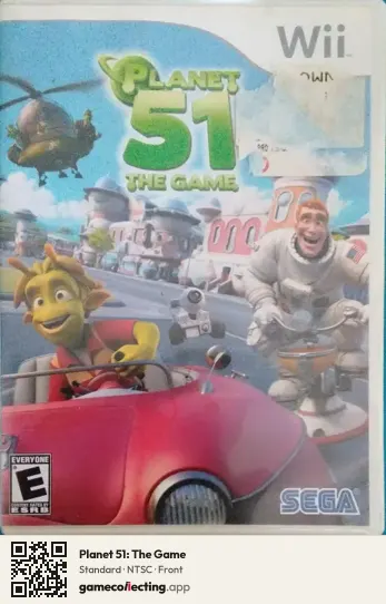 Planet 51: The Game Nintendo Wii, NTSC box front