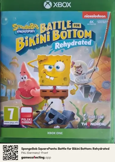 SpongeBob SquarePants: Battle for Bikini Bottom: Rehydrated Xbox One, Germany box front