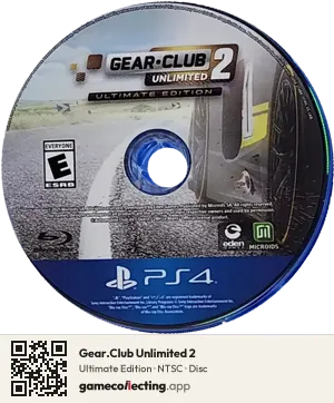 Gear.Club Unlimited 2 PlayStation 4, NTSC disc