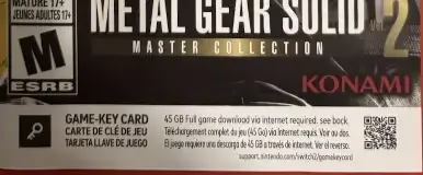 Metal Gear Solid: Master Collection Vol. 2, the ESRB box on its front