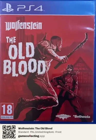 Wolfenstein: The Old Blood PlayStation 4, United Kingdom box front