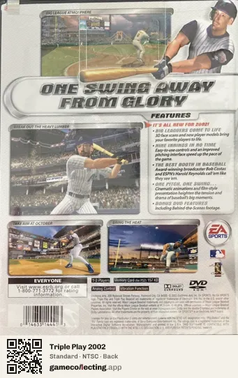 Triple Play 2002 PlayStation 2, NTSC box back