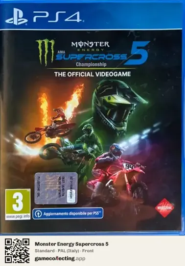 Monster Energy Supercross 5 PlayStation 4, Italy box front