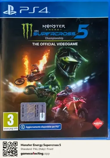 Monster Energy Supercross 5 PlayStation 4, Italy box front