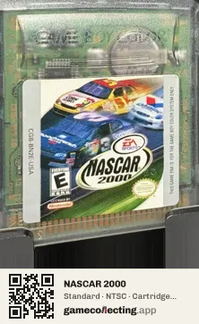 NASCAR 2000 Game Boy Color, NTSC cartridge label