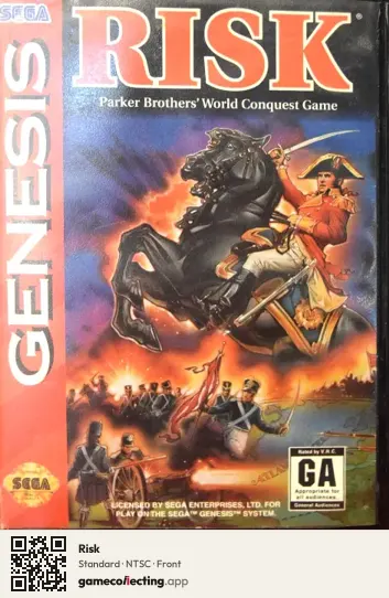 Risk Sega Mega Drive / Genesis, NTSC box front